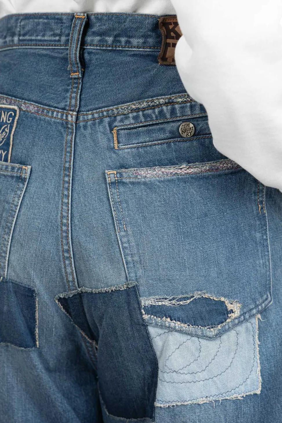 Hot Kapital 14oz Denim PORT Baggy Pants (HIPPIE-Champetre Remake)