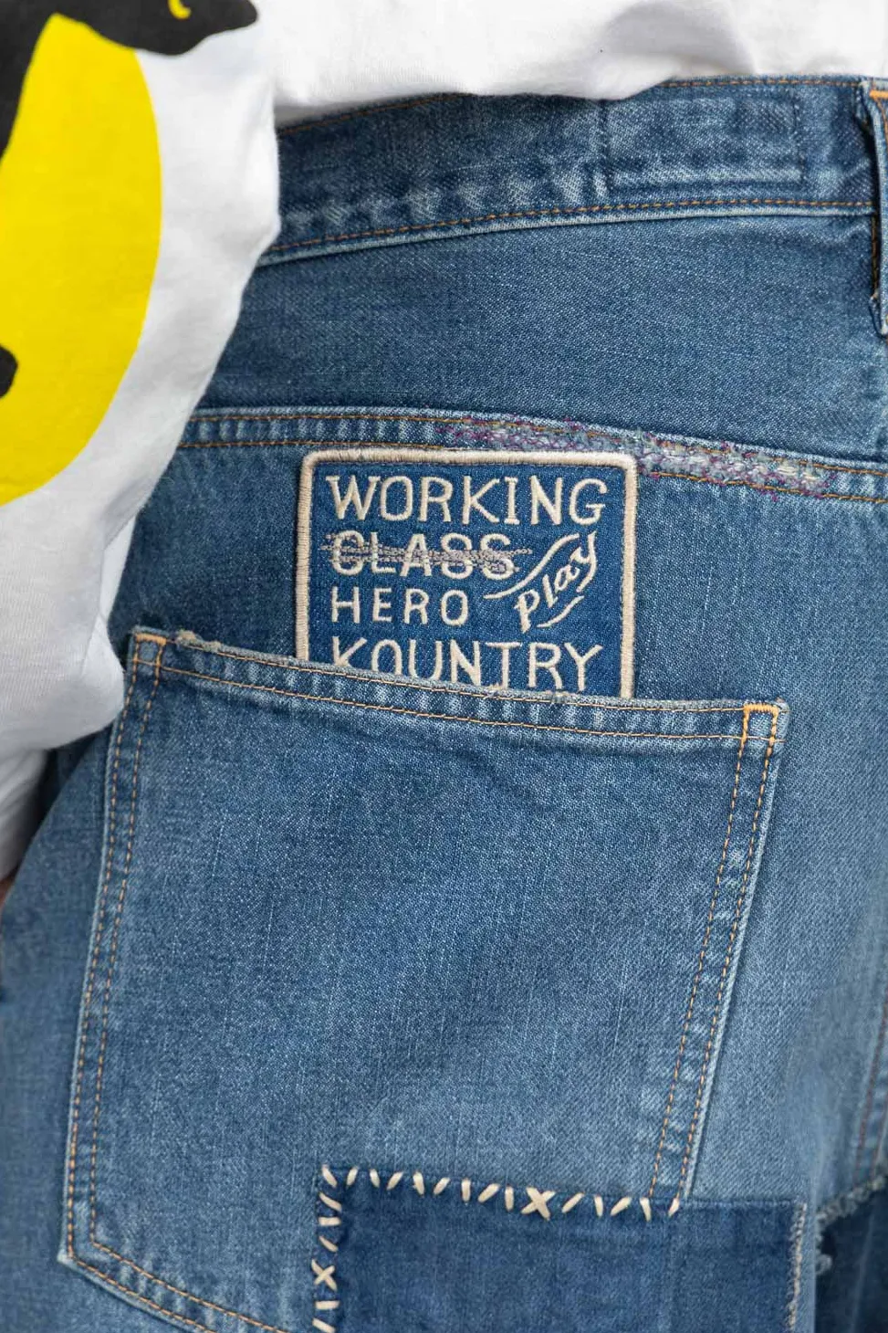 Hot Kapital 14oz Denim PORT Baggy Pants (HIPPIE-Champetre Remake)