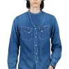 Outlet Kapital 8oz Denim ROLLER Collar Baseball Western Shirt