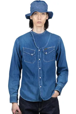 Outlet Kapital 8oz Denim ROLLER Collar Baseball Western Shirt