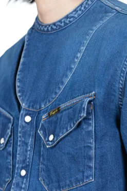 Outlet Kapital 8oz Denim ROLLER Collar Baseball Western Shirt