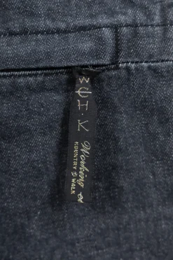 Outlet Kapital 14oz Denim SHOVEL Baggy Pants - Black x Natural