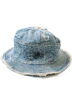 Discount Kapital 11.5oz Denim The Old Man And The Sea Hat (CRASH Remake) - Indigo