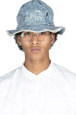 Discount Kapital 11.5oz Denim The Old Man And The Sea Hat (CRASH Remake) - Indigo