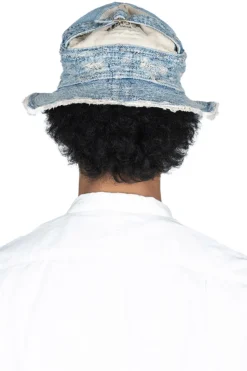 Discount Kapital 11.5oz Denim The Old Man And The Sea Hat (CRASH Remake) - Indigo