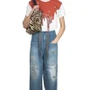 Sale Kapital 14oz Denim W-Knee EASY Baggy Pants - DIXIE LUMBER Remake