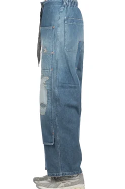 Sale Kapital 14oz Denim W-Knee EASY Baggy Pants - DIXIE LUMBER Remake