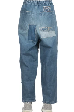 Sale Kapital 14oz Denim W-Knee EASY Baggy Pants - DIXIE LUMBER Remake