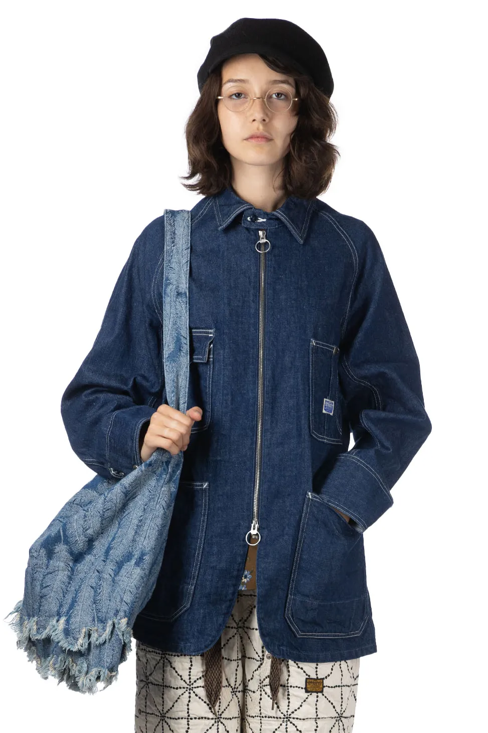 Outlet Kapital 11.5oz Denim ZIPPER Coverall - Indigo