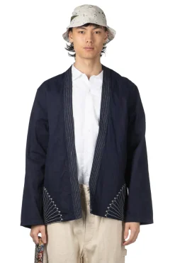 Online Kapital 8oz IDG×IDG Denim KAKASHI Shirt (FUROSHIKI) - Indigo