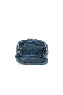 New Kapital 10oz IDGxIDG Denim Camp Cap (FUROSHIKI Embroidery) - Indigo