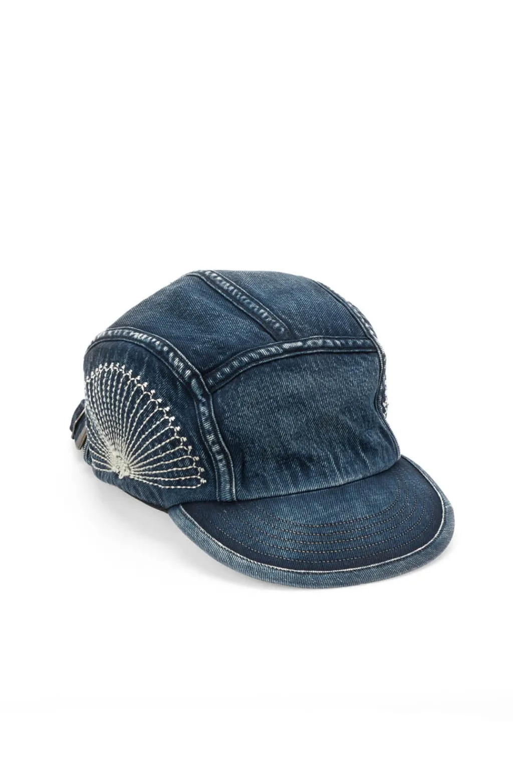 New Kapital 10oz IDGxIDG Denim Camp Cap (FUROSHIKI Embroidery) - Indigo