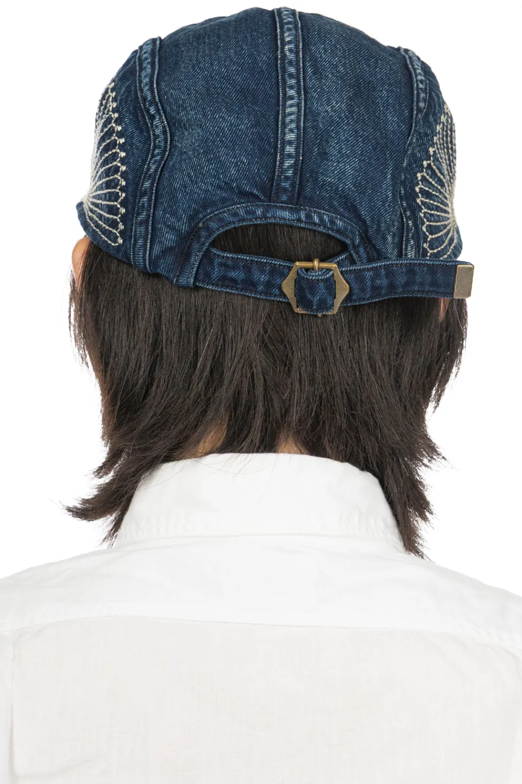 New Kapital 10oz IDGxIDG Denim Camp Cap (FUROSHIKI Embroidery) - Indigo