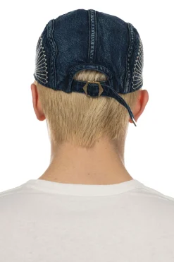Outlet Kapital 10oz IDGxIDG Denim Camp Cap (FUROSHIKI Embroidery) - Indigo