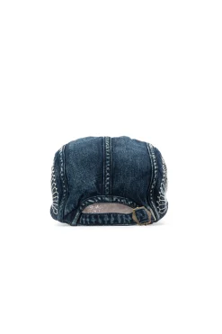 Outlet Kapital 10oz IDGxIDG Denim Camp Cap (FUROSHIKI Embroidery) - Indigo