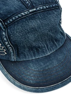 Outlet Kapital 10oz IDGxIDG Denim Camp Cap (FUROSHIKI Embroidery) - Indigo