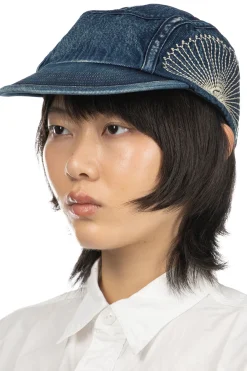 New Kapital 10oz IDGxIDG Denim Camp Cap (FUROSHIKI Embroidery) - Indigo