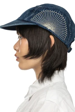 New Kapital 10oz IDGxIDG Denim Camp Cap (FUROSHIKI Embroidery) - Indigo