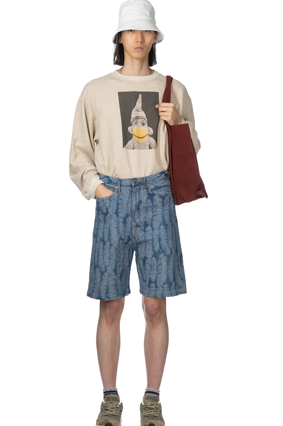 Clearance Kapital 12oz MAGPIE Denim 5P Shorts - Light