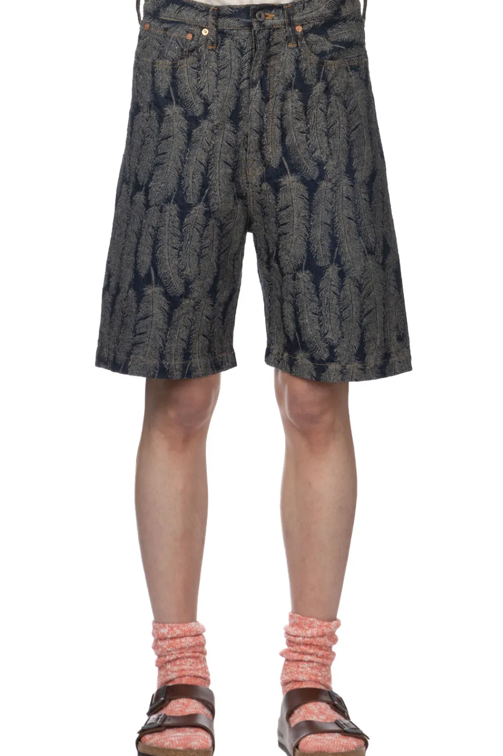 New Kapital 12oz MAGPIE Denim 5P Shorts - Dark