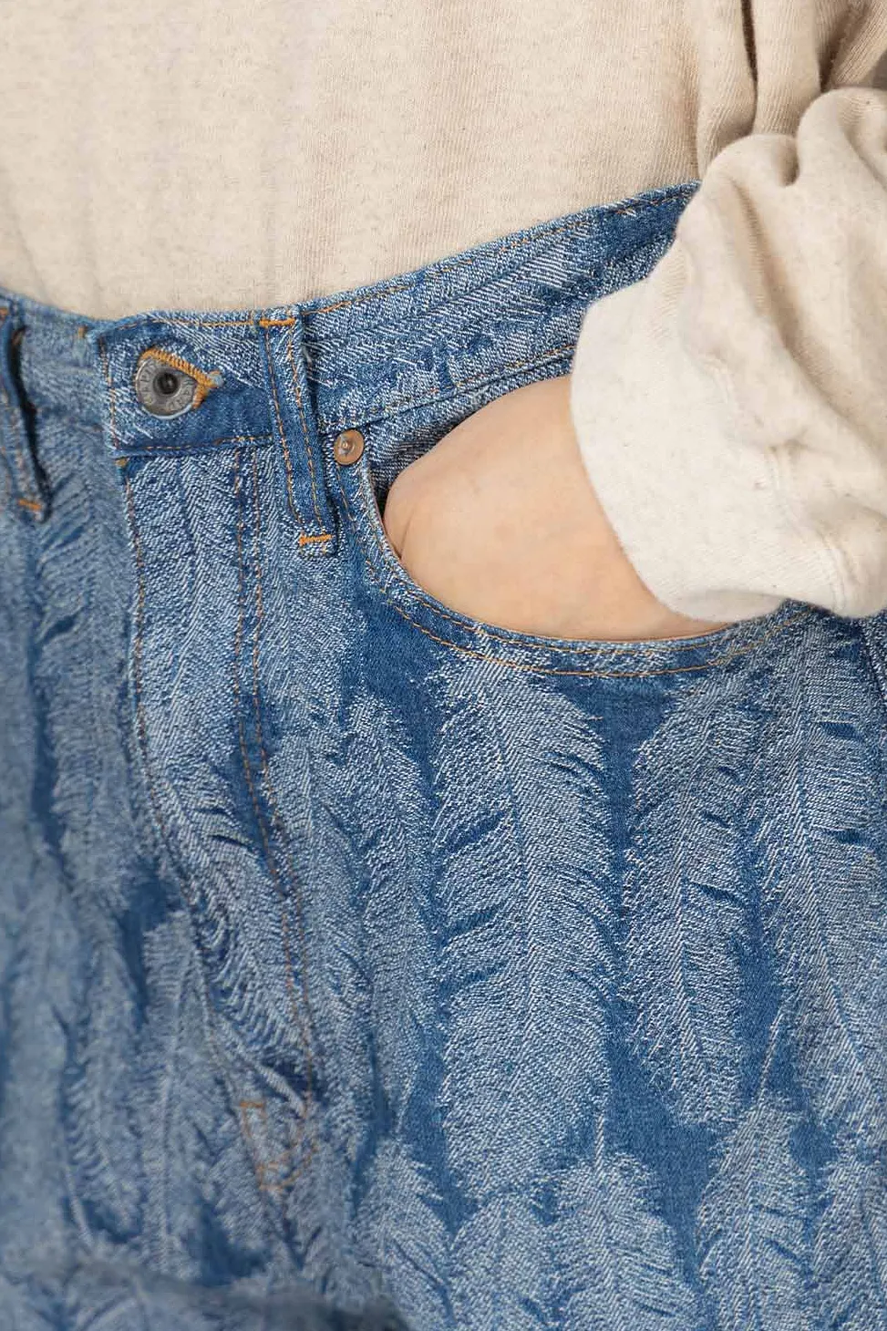 Clearance Kapital 12oz MAGPIE Denim 5P Shorts - Light