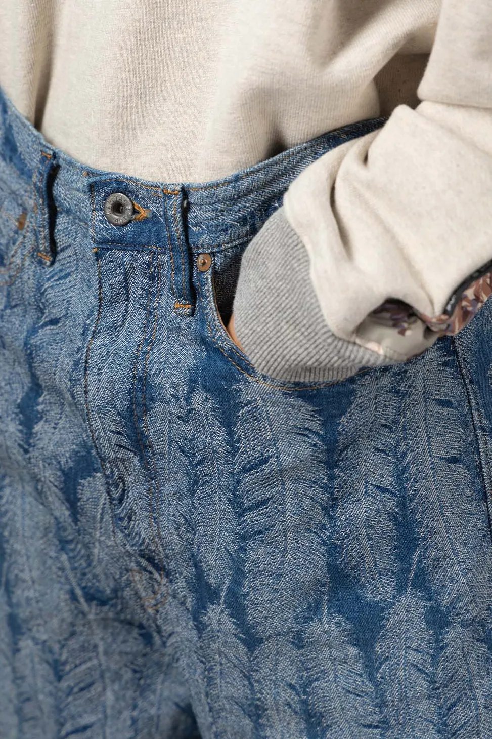 Clearance Kapital 12oz MAGPIE Denim 5P Shorts - Light