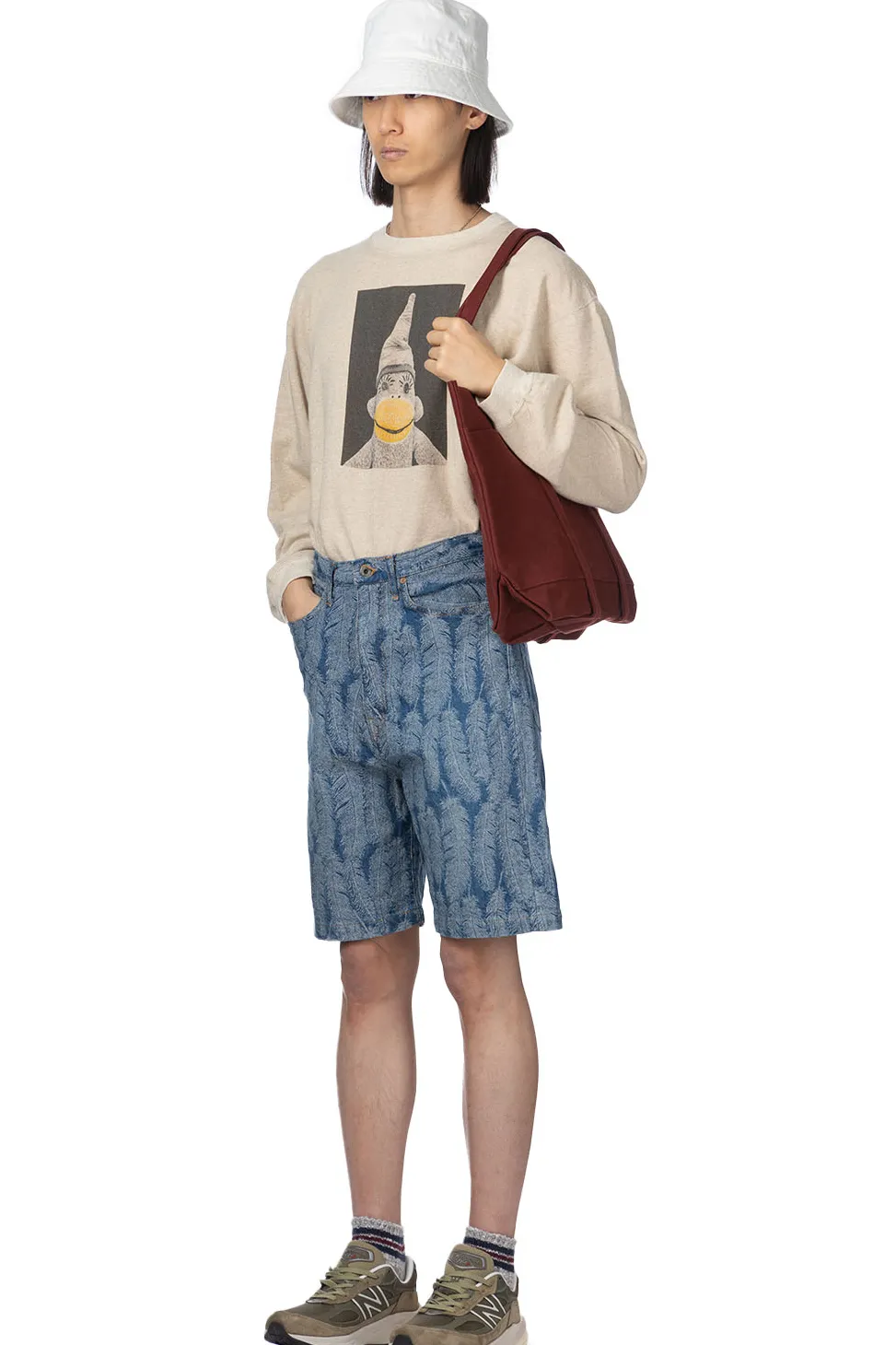 Clearance Kapital 12oz MAGPIE Denim 5P Shorts - Light