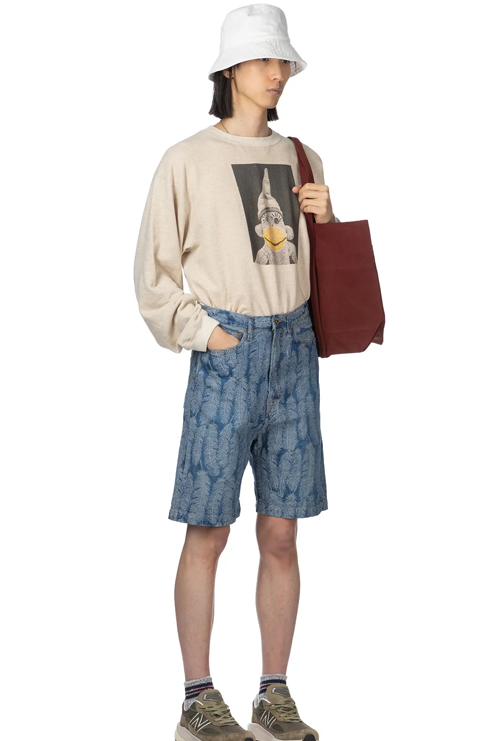 Clearance Kapital 12oz MAGPIE Denim 5P Shorts - Light