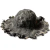 Hot Kapital 12oz Magpie Denim RADIO Tulip Hat - Black x Beige