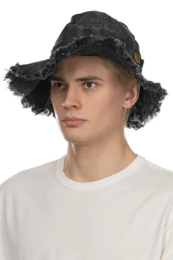 Online Kapital 12oz Magpie Denim RADIO Tulip Hat - Black x Black