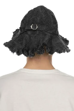 Online Kapital 12oz Magpie Denim RADIO Tulip Hat - Black x Black