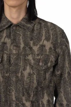 Best Kapital 12oz MAGPIE Denim 3rd JKT - Black x Beige
