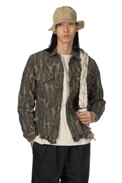 Best Kapital 12oz MAGPIE Denim 3rd JKT - Black x Beige