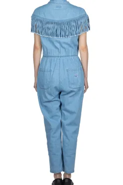 Sale Kapital 5.5oz x 8oz Denim Fringe Jumpsuit