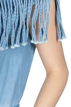 Sale Kapital 5.5oz x 8oz Denim Fringe Jumpsuit