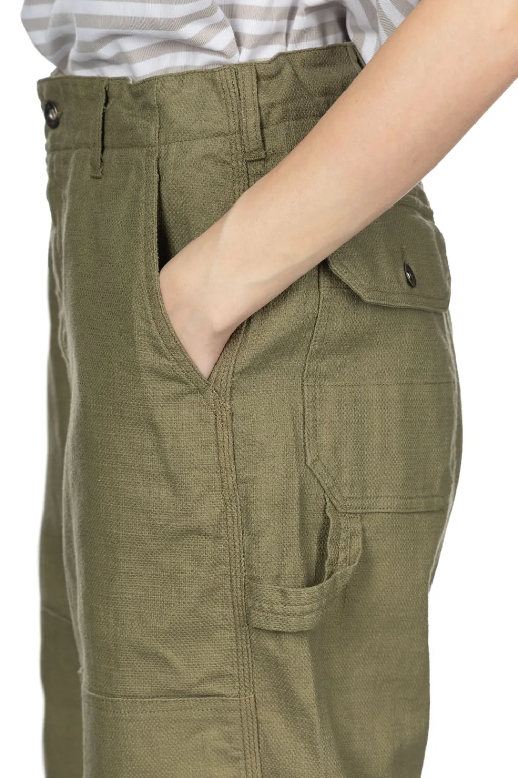 Best Engineered Garments Painter Pant - Olive CL Java Cloth