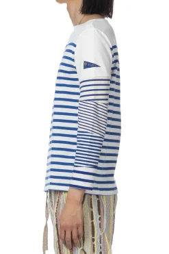 Online Kapital PANEL Stripe Jersey Hippie Sleeve T
