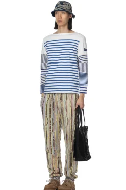 Online Kapital PANEL Stripe Jersey Hippie Sleeve T