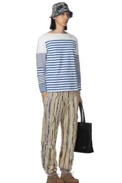 Online Kapital PANEL Stripe Jersey Hippie Sleeve T
