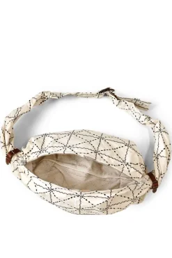 Fashion Kapital Paraffin Cloth FOLK-DOJO Embroidery SNUFKIN Bag - Natural