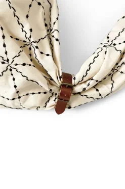 Fashion Kapital Paraffin Cloth FOLK-DOJO Embroidery SNUFKIN Bag - Natural