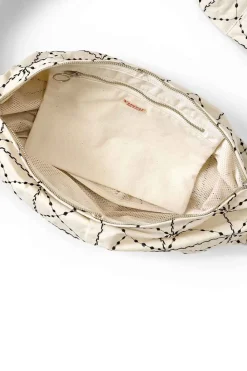 Fashion Kapital Paraffin Cloth FOLK-DOJO Embroidery SNUFKIN Bag - Natural