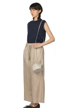 Outlet Manon Pintuck Wide Pants - Beige