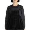 Best Comme Des Garcons Comme Des Garcons Poly x Velveteen LS Top - Black