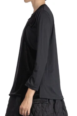 Best Comme Des Garcons Comme Des Garcons Poly x Velveteen LS Top - Black