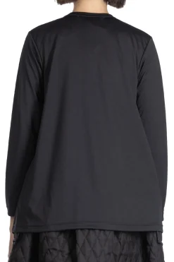 Best Comme Des Garcons Comme Des Garcons Poly x Velveteen LS Top - Black