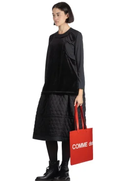 Best Comme Des Garcons Comme Des Garcons Poly x Velveteen LS Top - Black
