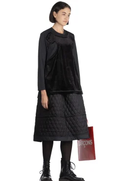 Best Comme Des Garcons Comme Des Garcons Poly x Velveteen LS Top - Black