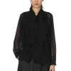 Outlet Comme Des Garcons Comme Des Garcons Polyester Georgette Blouse - Black