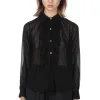 Outlet Comme Des Garcons Comme Des Garcons Polyester georgette SHIRT - Black